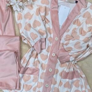 Pyjama 2 pièces avec motifs cœurs