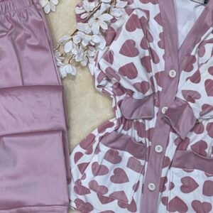 Alternative view of Pyjama 2 pièces avec motifs cœurs